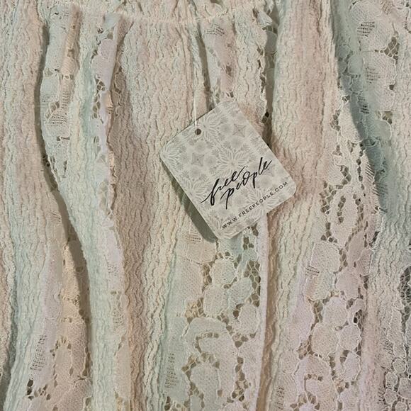 FREE PEOPLE Stacey lace ivory boho top Size XS - Picture 5 of 5
